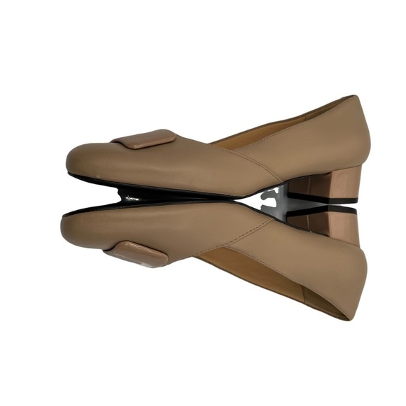 Trotters Delse Nude Patent Leather Block Heel Pumps Size 7 1/2 Women’s - Picture 6 of 10